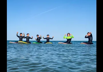 Groupe à l'eau